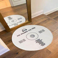 แผ่นดูดซับน้ำ Retro CD Disk Design กันลื่นหนานุ่มเลียนแบบแคชเมียร์ Home Bathroom Mat