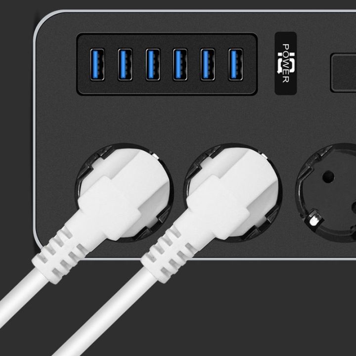 new-popular89-ตัวป้องกันไฟกระชาก-sockets3plugstrip-ไฟฟ้ากำลังขยายหลายตัวพร้อมพอร์ต-usb-6พอร์ตใหม่