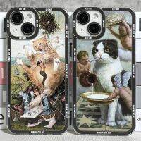 Case for iPhone Aesthetic Ginger Fat Cat Art Bosch Ship of Fools The Great Cat Cases Cover Electrical Safety