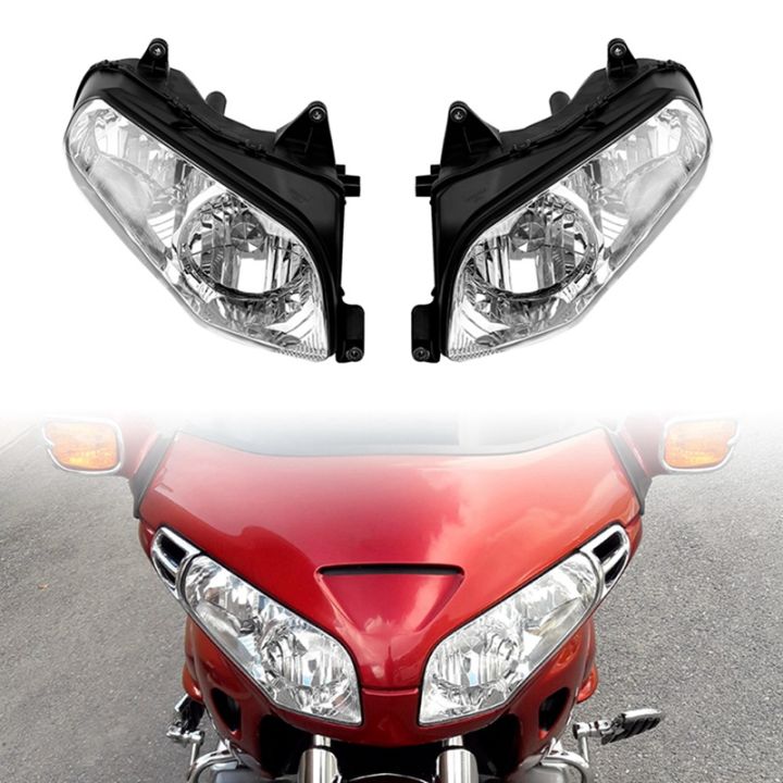 2PCS Headlight Headlight Assembly Motorcycle Replacement Parts for Honda GL1800 Gold Wing 1800 2001-2011 2008 2009 2010