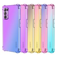 F19 A74 A94 OPPO Reno 6 5 4 Pro,F17 Pro ซิลิโคนนิ่มไล่ระดับสีสุดหรูกรอบบางเคสบางพิเศษ