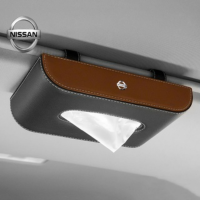 [ NISSAN ] ที่บังแดดรถยนต์ หนัง PU คุณภาพสูง อุปกรณ์เสริม สําหรับ Nissan Qashqai J10 J11 X-Trail T32