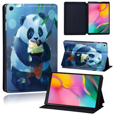 Casing Tablet เคสสำหรับซัมซุงกาแล็กซีแท็บ A8 10.5/A7ไลต์8.7/A 10.1 2019/S5E/S6 Lite/TabA 8.0 "/10.5" เคสลายสัตว์หนัง PU