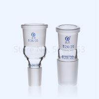 ；【‘； 1Pcs Lab Glass Adapter 24*19/19*14/29*24/19*24/24*29, Glass Female/Male Connecting Joint For Laboratory Supplies