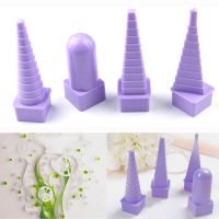 V75 Creative 4pcs/set Plastic Purple Tower Bobbin Quilled Art Tool Paper Craft