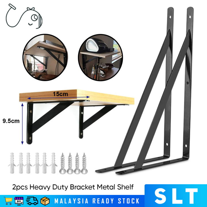 SLT 1 Set Heavy Duty Shelf Bracket Metal Shelf Brackets Triangle Wall
