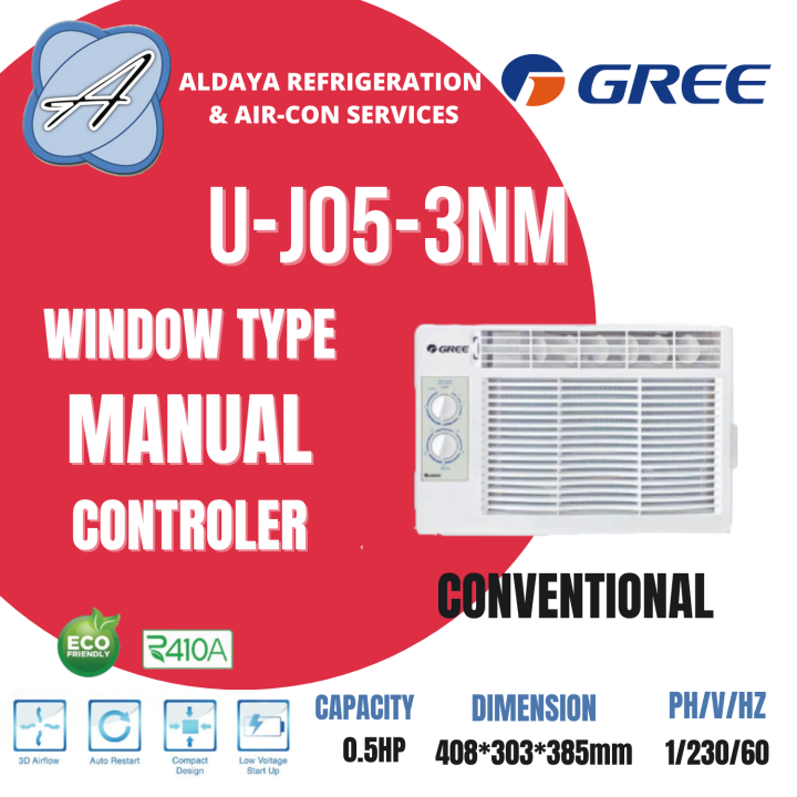 GREE WINDOW TYPE CONVENTIONAL 0.5HP ( MANUAL CONTROLLED ) | Lazada PH