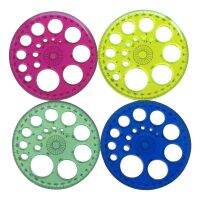 【CC】☏☋  1 Pcs Foot Diameter 11.5cm 360-degree Circular Optional Four-color High-grade Patchwork Ruler Wholesale