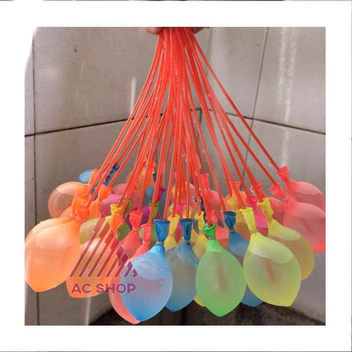 ลูกโป่งน้ำ1ช่อมี37ลูก-พร้อมมีหัวต่อสายยาง-มีหลายสี-magic-water-balloons-ac99