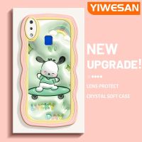 YIWESAN เคสสำหรับ VIVO Y91 Y91i Y95,เคส3D สเก็ตบอร์ดลายการ์ตูนขอบครีมแบบดั้งเดิมเคสป้องกันเลนส์กล้องซิลิโคนเคสโทรศัพท์แบบใสนิ่มเคสโปร่งใสกันกระแทก