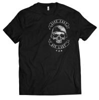 Top Biker Skull Live Fast Motorrad Chopper Oldschool Cotton Short-Sleeve T-Shirt Short Sleeves Cotton Custom T Shirt