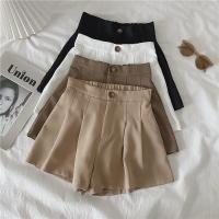 【Yangs Life】High waist casual A-line suit shorts wide-leg loose and thin suit pants women