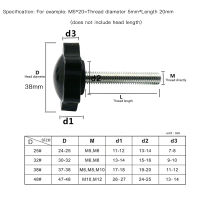 LUHUICHANG 10pcs M6 M8 M10 38# Thread Star Shaped Clamping Nuts Knob For Industry Equipment Bakelite Plastic Head Handle Screw