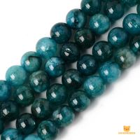 1 Strand Natural Beads Strands Dyed &amp; Heated Imitation e Round Teal 8~8.5mm Hole: 1.2mm about 47pcs/strand 15.16 inch