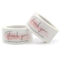 【CW】┋◊  120Pcs 1x3 inch Thank You for Your Stickers Roll Pink Business packaging Shipping labels
