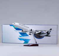 โมเดลเครื่องบิน 47cm Air New Zealand Boeing 777 Airplane Model Aircraft 1/160 Scale Diecast Resin Light and Wheel Plane