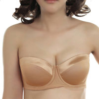 Sexy Strapless Bra Plus Size Non-Slip Push Up Invisible Bras Steel Ring Gathered Big Cup E Tube Tops Underwear Brasier De Mujer