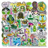 hot【DT】 10/50 PCS/Pack Hippie Psychedelic Weed Stickers Graffiti Laptop Luggage Skateboard Cartoon Alien Anime Sticker