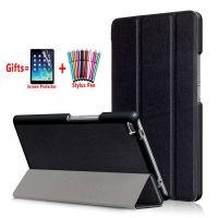 ☏☒✸ Stand Case For Lenovo Tab 4 Tab4 8 TB-8504X TB-8504F TB-8504N 8 quot; Tablet Ultra Slim PU 3 Folding stand Smart Cover Funda Gifts