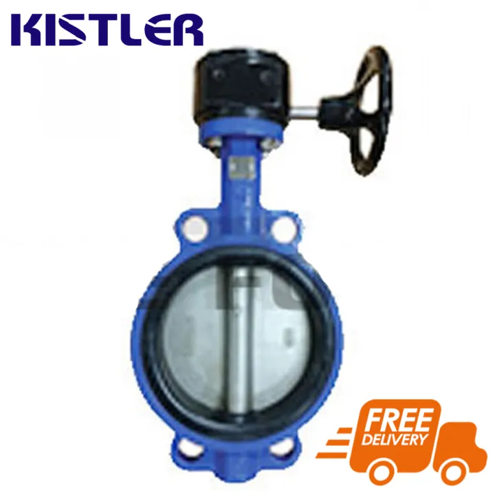 KISTLER SUS316 Body Butterfly Valve PTFE, SUS316 Disc, 232 Psi, Gear