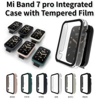 เคสป้องกันเหมาะสำหรับ Xiaomi Band 7 Pro Watch เคส /Mi Band7PRO ฟิล์มหนึ่งชิ้นรวมทุกอย่าง7Pro MI กระจกนิรภัยปกป้องทุกส่วนของเครื่อง