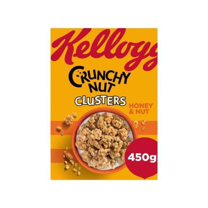 Import Foods🔹 Kellogg’s Crunchy Nut Clusters Honey and Nut 450g เคลล็อก