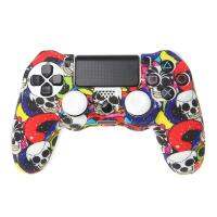 ซิลิโคนGamepad Gripเคสหุ้มปกป้อง + 2ชุดหมวกแก๊ปสำหรับPS4 Controller