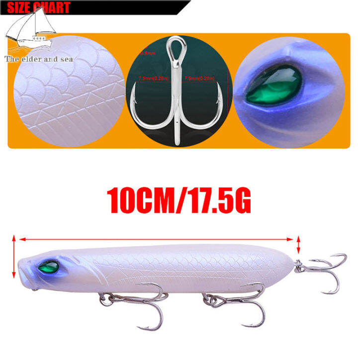 ผู้สูงอายุทะเล10cm18g-เหมือนจริงประดิษฐ์ฮาร์ดเหยื่อหล่อยาว-topwater-ลอยตกปลาล่อเหยื่อด้วยตะขอแหลม