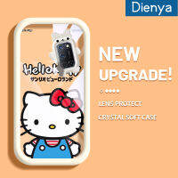 เคส Dienya สำหรับ OPPO เคส A52 A72 A92 4G เคสลายการ์ตูนน่ารักลูกแมวทักทายสีสันสดใสแบบนิ่มสุดน่ารักกันกระแทกแบบใสเคสมือถือเคสป้องกันโปร่งใสลายกล้องถ่ายรูปที่สร้างสรรค์