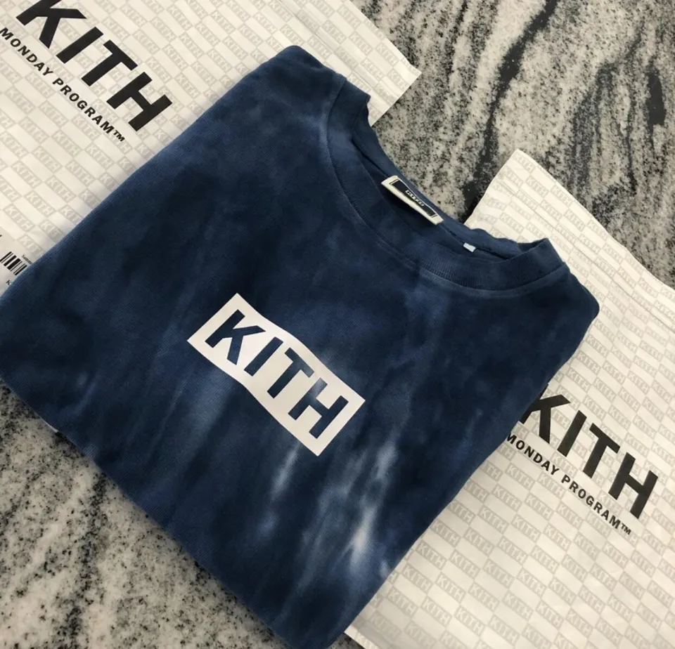 Kith New Summer Tie Dye Box Tie Dye Craft round Neck T-shirt Short