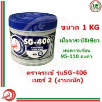 ( โปรสุดคุ้ม... ) จารบี ตราจระเข้  2 สีเขียว ขนาด 1 กก. SG406 จาระบี สุดคุ้ม จาร บี ทน ความ ร้อน จาร บี เหลว จาร บี หลอด จาร บี เพลา ขับ