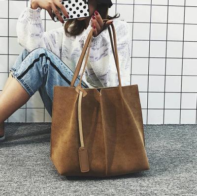 Jin Mantang Women Shoulder Bag Shopping Bag Two Straps Handbag School Simple Fashion Scrub High Capacity Tote Buckle Designers
