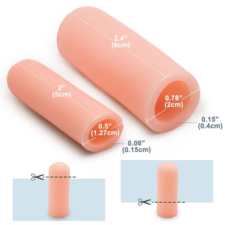 2pcs-extended-thickened-finger-protector-silicone-tube-thumb-covers-toe-protection-for-corn-blister-cracked-pain-2-3x6-7cm-c1656