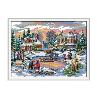 【CC】 In the winter snow  11CT 14CT Kits Embroidery Needlework Decoration
