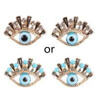 การจับคู่สี Blue Eye Shape Stud ต่างหู Studs ของขวัญผู้หญิง Shinning Blue Eye Studs Minimalist Fine Jewelry