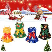 〖Love pets〗 Fashion Printed Party Costume Christmas Dog Dress Sleeveless Clothes For Small Medium Chihuahua Yorkshire Dogs Suit Pet Supplies