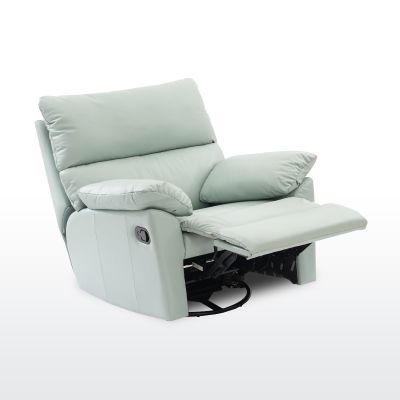 modernform เก้าอี้พักผ่อนปรับระดับ รุ่น COMFY ขนาด 1 ที่นั่ง หุ้มหนังแท้สีฟ้าอมเทา#C135