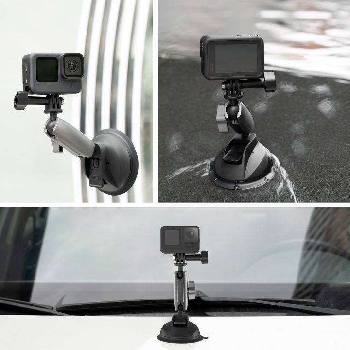 จุกดูดตัวยึดกล้องโทรศัพท์ในรถยนต์แรงโน้มถ่วงของ-telein-ที่ปรับได้ขาตั้งที่จับเอนกประสงค์-gps-ขายึดกล้องโกโปร-insta360-dji-action-2