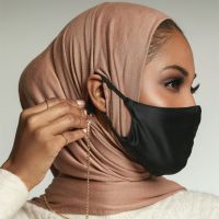 【YF】 Instant Hijab With Earhole Jersey Women Scarf Headwrap Cotton Modal Muslim Fashion Headphones Stethoscope Headscarf