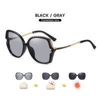 2022 Brand Design Vintage Photochromic Sunglasses Polarized Women Large Frame Tinted Lens Glasses UV Protection zonnebril dames