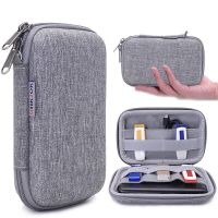 Hard Shell Bag Grey Travel Carrying Protective Case For USD Disk Key Electronic Device Cable USB External Hard Disk Drive HDD