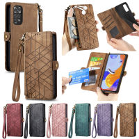 เคสโทรศัพท์แฟชั่นที่สร้างสรรค์สำหรับ Redmi Note 4X 4 5 Pro 5A 6 Redmi Note6 Pro 7 8 8 8 Pro 8 T 9T 9 Pro 9S 9 Pro 9S 9 Pro Max 10 10S 10เคส10 Pro ฝาพับหนังเคสโทรศัพท์ที่ใส่บัตรกระเป๋าเงินพร้อมซิปสายคาดที่คล้อง