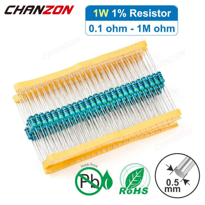 2023-50-pcslot-1w-1-high-precision-metal-film-resistor-2-4-7-10-22-100-220-330-470-1k-4-7-k-15k-47k-68k-220k-470k-ohm-1-w-resistance