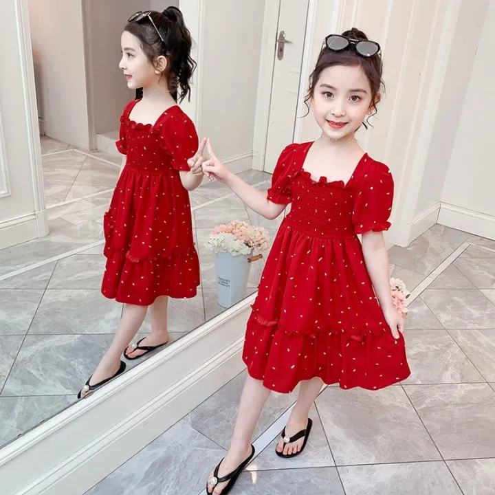 5-14Years Cotton dress for girl original Dress pang bata girl sexy ...