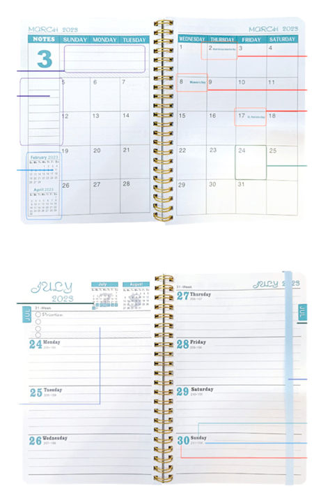 2023-diary-time-management-monthly-agenda-office-organizer-planner-weekly-daily-calendar