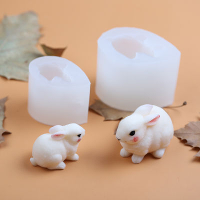 3D DIY Moulds Wax Soy Plaster Gifts Decor Home Aroma Making Resin Polymer Rabbit Silicone Candle