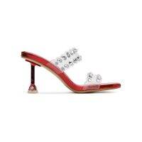 SHU MORE FASHION 3.5" DIAMOND WAND HEELS - RED