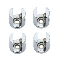 4/8pcs Zinc Alloy Glass Shelf Support Clamp Brackets Clip Polished Chrome Shelves 6-12mm For Fixing Bathroom Glass Clamps