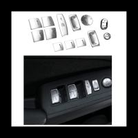 dfthrghd 13Pcs Silver Window Glass Lift Switch Button Cover Trim Sticker for Honda Civic 11Th Gen 2022