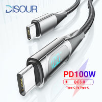 ยกเลิก100W PD สายชาร์จเร็วสาย5A USB Type C เป็น USB C สายชาร์จสำหรับ Macbook Xiaomi Samsung Type-C สาย USBC